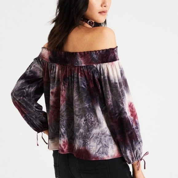 AMERICAN EAGLE Velvet Off-Shoulder Top LIKE NWOT - Picture 7 of 9